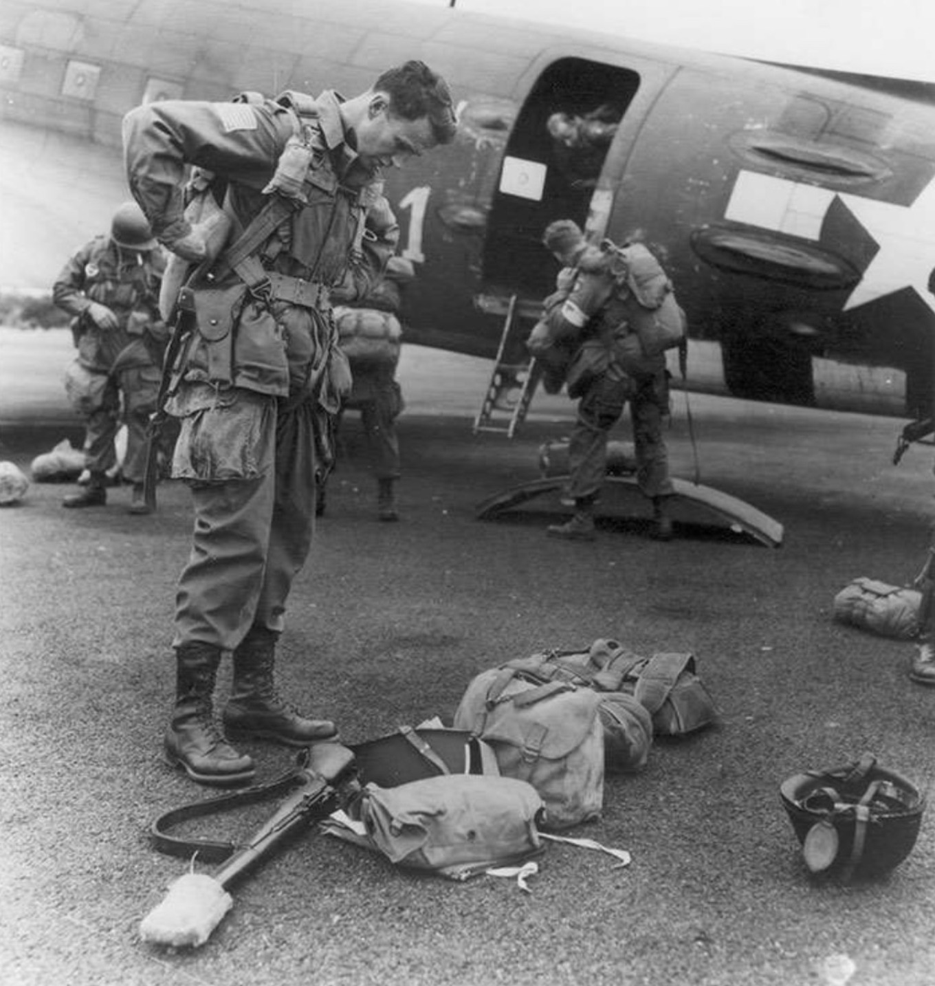 Major General James M. Gavin suiting up for the Operation Market Garden jump 